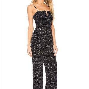 Flynn Skye Park Jumpsuit Black White Dot Small